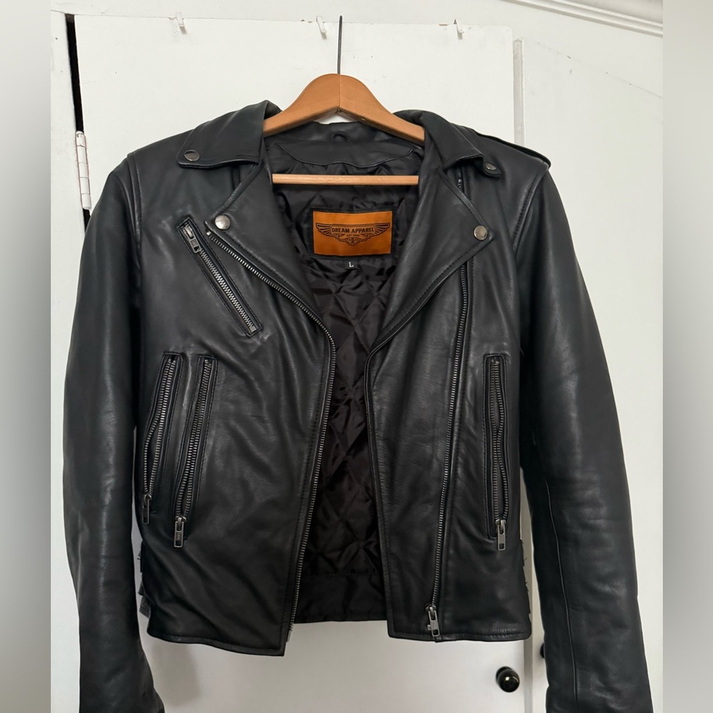 Black Leather Biker Jacket